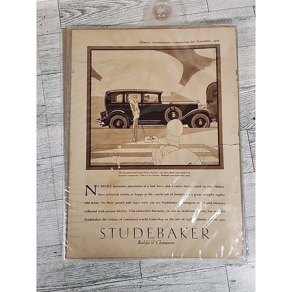 7 Vintage STUDEBAKER BILL VUKOVICH DODGE BUICK Ads Art Print Clippings Lot 1930s - Picture 3 of 8